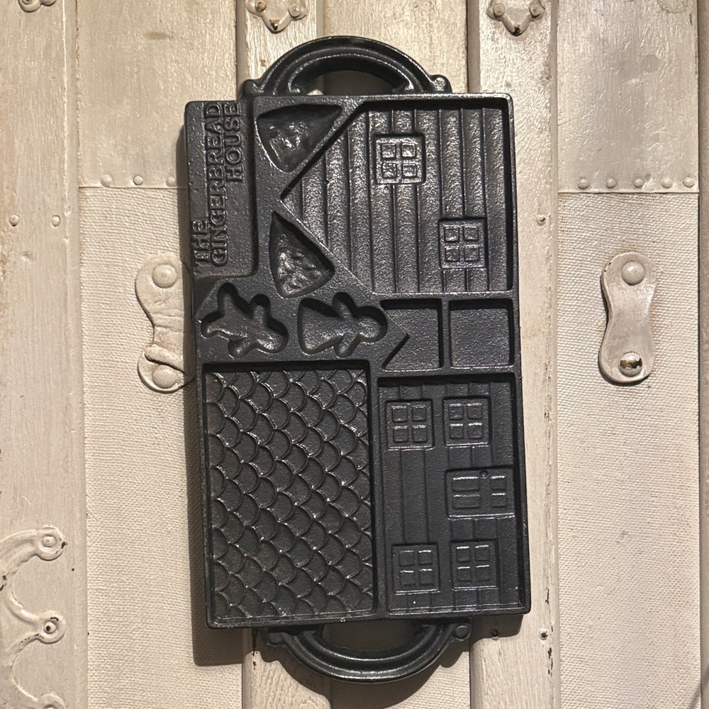 Vintage Cast Iron Gingerbread House Mold